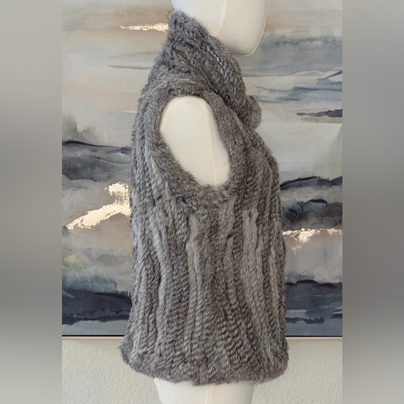 Bagatelle 100% Genuine Rabbit Fur Size S Winter Grey - Picture 6 of 16